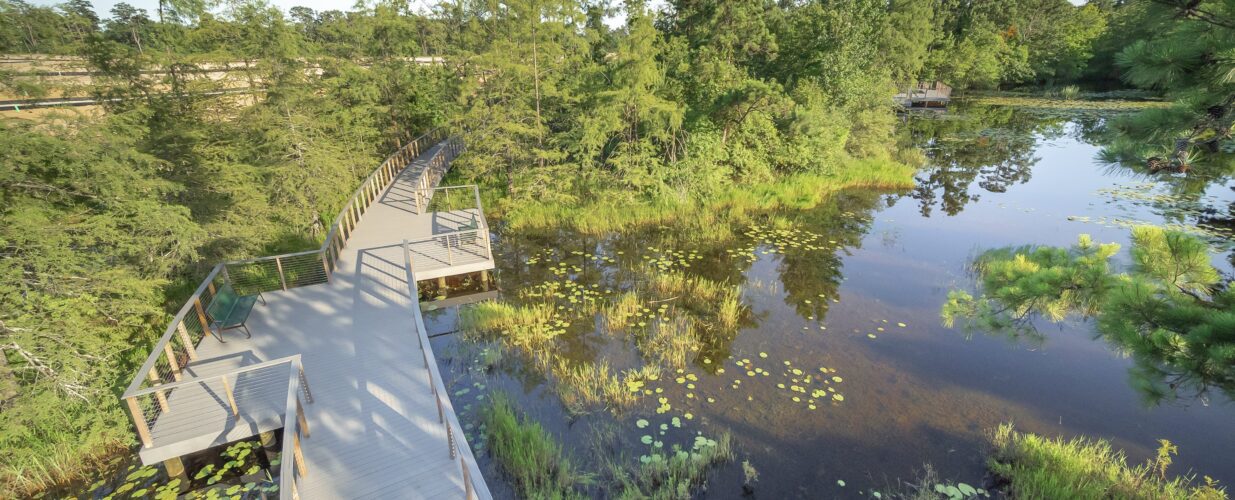 Atascocita Park bridge by water